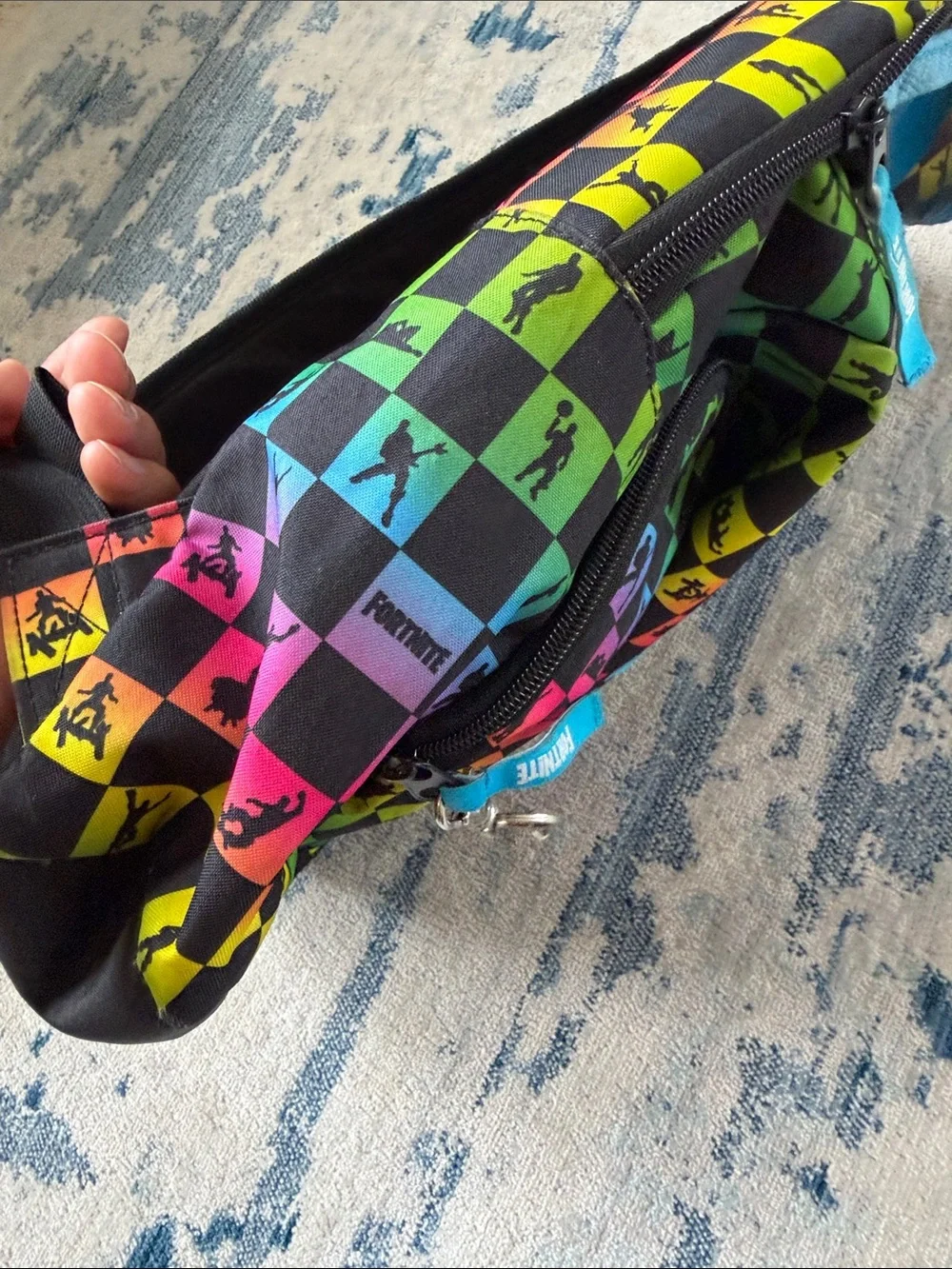 Fortnite Men's Rainbow Checkered Backpack - Multicolor